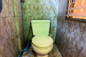 Shower, bidet, towels