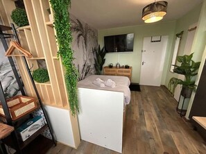 1 bedroom, iron/ironing board, WiFi, bed sheets - Studio LE COSY JUNGLE close to the station and historic center (Chartres)