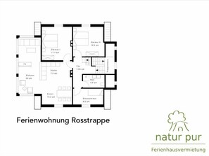 Floor plan - Stylish vacation home with sauna and large garden for groups of up to 9 people (Thale)