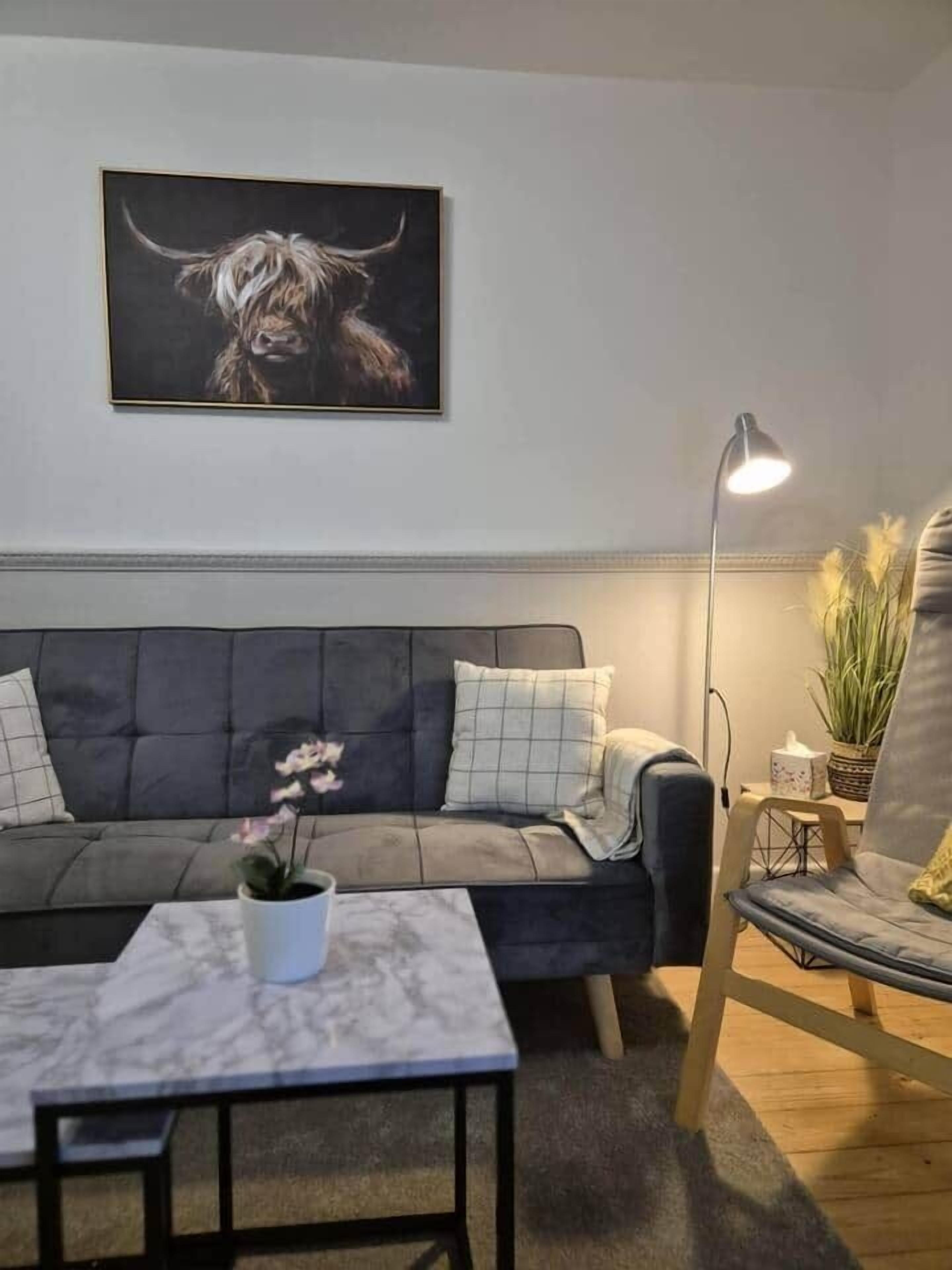 Televisie en een open haard