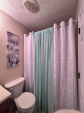 Hair dryer, towels, soap, toilet paper - Peaceful 2 Bedrooms, 3 Bath Oasis Near Shops & Stores. (Stonecrest)