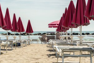 Private beach, white sand