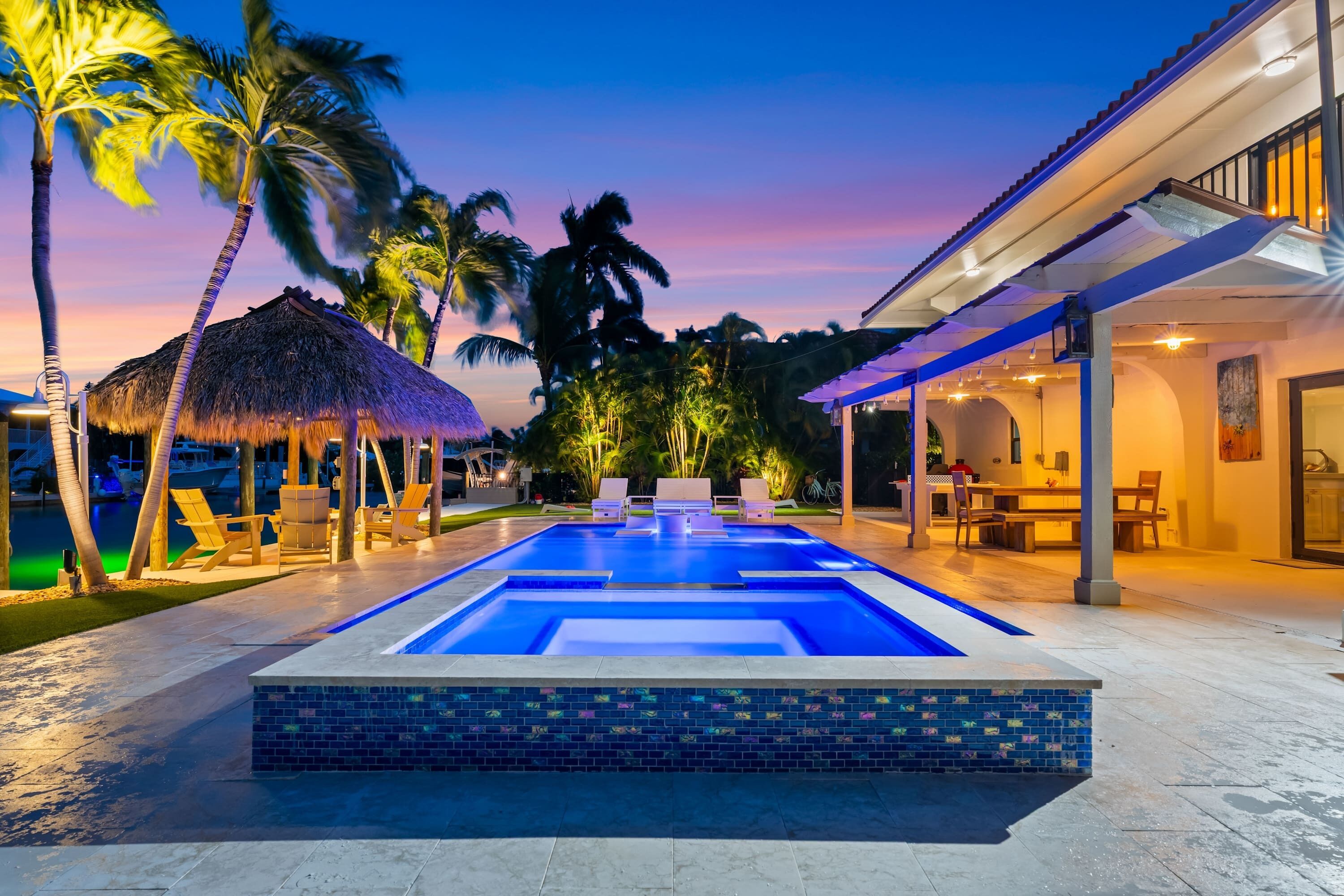 A heated pool