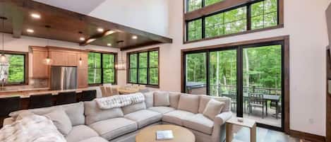 Smart TV, fireplace, video games