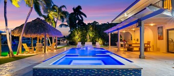 Deep Blue Waterfront Gem Pool Kayaks Dock