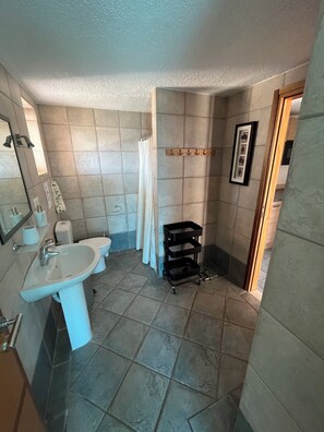 Shower, hair dryer, towels, soap - "Athina" - Apartment with sea view and 2 balconies, pet friendly (Schisma Elountas)