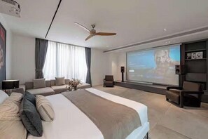 Villa Presidenziale, 6 camere da letto, accesso al Club Lounge, vista giardino | Biancheria in cotone egiziano, biancheria da letto di alta qualità