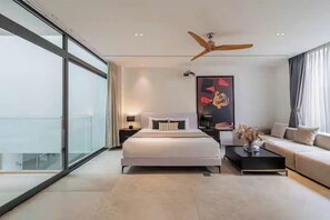 Presidential Villa, 6 Bedrooms, Club Lounge Access, Garden View | Egyptian cotton sheets, premium bedding, down comforters