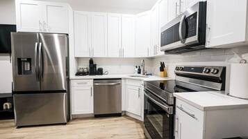 Microwave, oven, stovetop, dishwasher