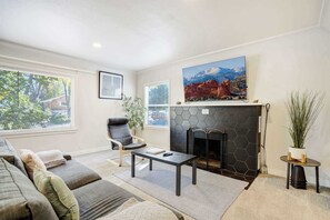 TV, fireplace, offices - Outdoor Deck and BBQ Grill near Garden of the Gods (Colorado Springs)