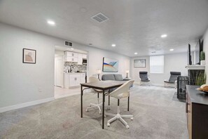 TV, fireplace, offices - Deck and Grill Escape near Garden of the Gods Area (Colorado Springs)