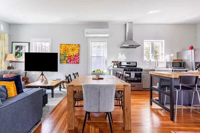 Stylishly Renovated 2-Bedroom Historic Schoolhouse Retreat in Artistic Westville