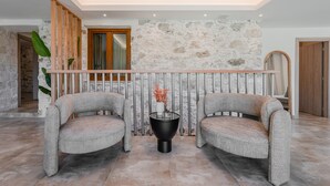 Villa | Living room - Casa Karinea, Stunning Villa Nestled in Karines (Agios Vasileios)