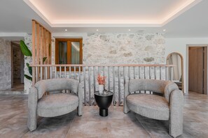 Villa | Living room - Casa Karinea, Stunning Villa Nestled in Karines (Agios Vasileios)