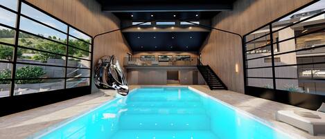 Indoor pool, a heated pool