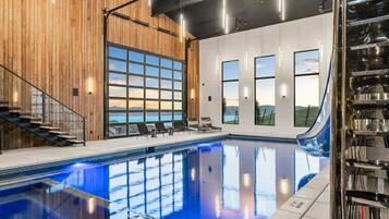 Indoor pool, a heated pool