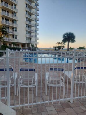 Outdoor pool - Charming 1 bdr condo on  Fort Myers Beach with 7 miles of Beach !  Pet Friendly! (Fort Myers Beach)