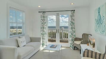 Suite Luxe, vue océan | Coin séjour