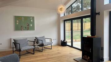 TV, fireplace, offices