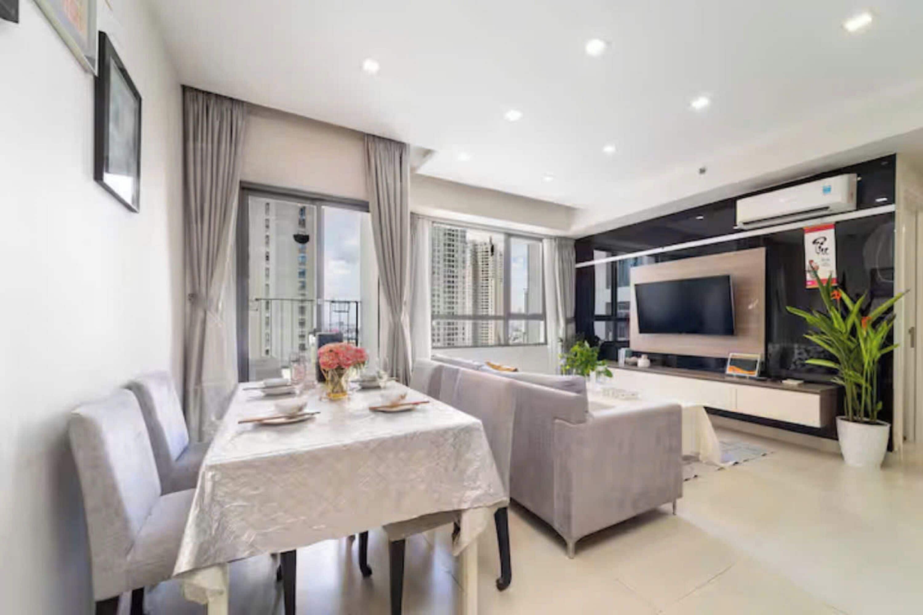 프레지덴셜 스위트, 침실 2개, 클럽 라운지 이용, 시내 전망 | 이집트산 면 시트, 고급 침구, 오리/거위털 이불, 셀렉트 컴포트 침대