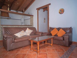 42-inch flat-screen TV with cable channels