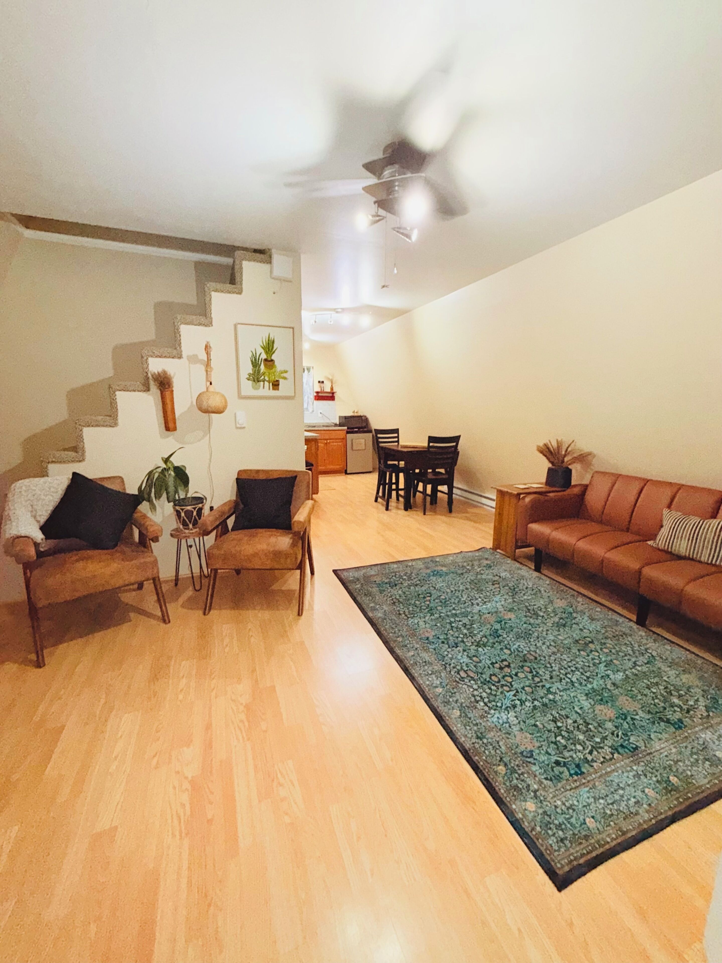 TV, DVD player, books, stereo