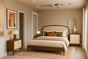 1 غرفة نوم ومكتب ومكواة/لوح كي وسرير سفر