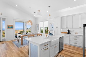 Fridge, microwave, oven, stovetop - Gulf-Front 3BR Home w/Private Pool | Beach Access (Port St. Joe)