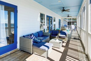 Terrace/patio - Gulf Shores Gem w/ Beachfront Patio & Sunset Pier! (Gulf Shores)