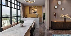 Presidential Suite, 2 Bedrooms, Club Lounge Access, City View | Egyptian cotton sheets, premium bedding, down comforters