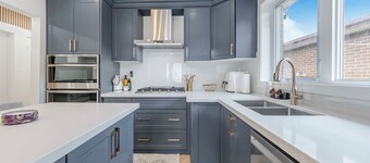 Luxury Modern House + Cozy Fireplace