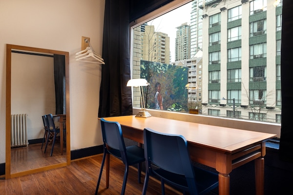 Desk, free WiFi, bed sheets