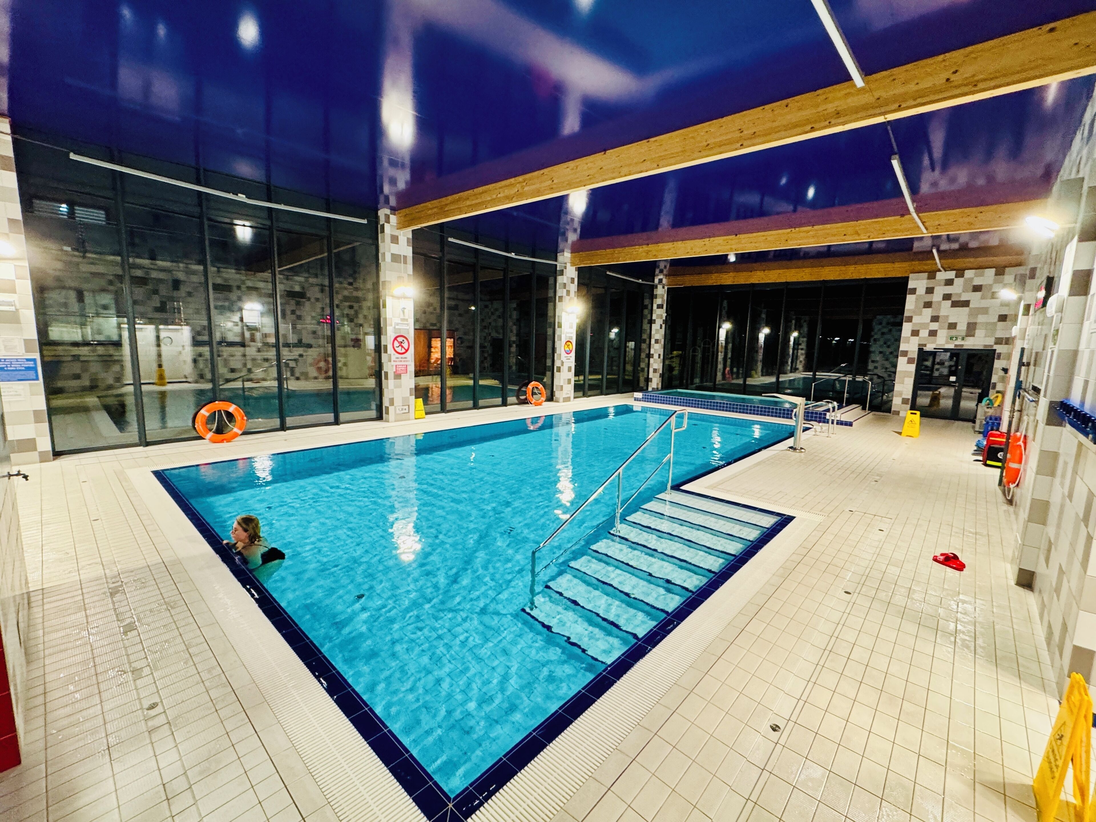 Indoor pool, a heated pool