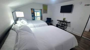 Room, 2 Double Beds, Non Smoking | Iron/ironing board, free WiFi