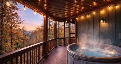 4BR Spacious Cabin w/ Fire Pit & Hot Tub Escape
