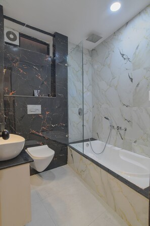 Premium Room | Bathroom | Free toiletries, slippers, towels, soap - Aceotel Select Virat, Vijay Nagar (Indore)