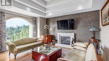 Televisie en een open haard