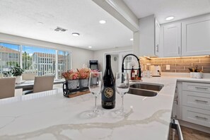 Fridge, stovetop, dishwasher, coffee/tea maker - 4BR Waterfront | Boat Dock + Pool | 11-Min Walk to Beach | Sleeps 8 (Hudson)