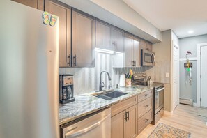 Fridge, microwave, stovetop, dishwasher - Breckenridge Condo: 1/2 Mi to Peak 8 Hiking! (Breckenridge)