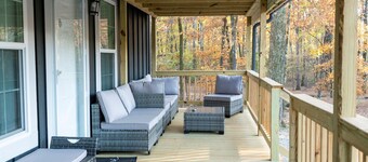 TinyWoodsEscape in Fayette County with fire pit