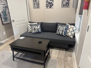 Smart TV, DVD player, video library - TinyWoodsEscape in Fayette County with fire pit (Oakland)