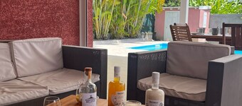 Villa LOMA, overlooking lush garden and private pool. Ideal for 8 people.