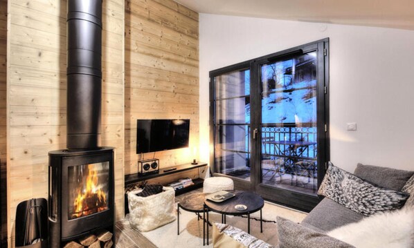 Living area - Apartment in Saint-gervais Near Ski Lift (Saint-Gervais-les-Bains)