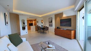 Living area - Apartment on Croisette Near Palm Beach (Cannes)