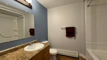 Hiustenkuivaaja, bidee, pyyhkeet, saippua