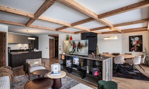 Fireplace - New Ski-in and Ski-out Apartment (Courchevel)