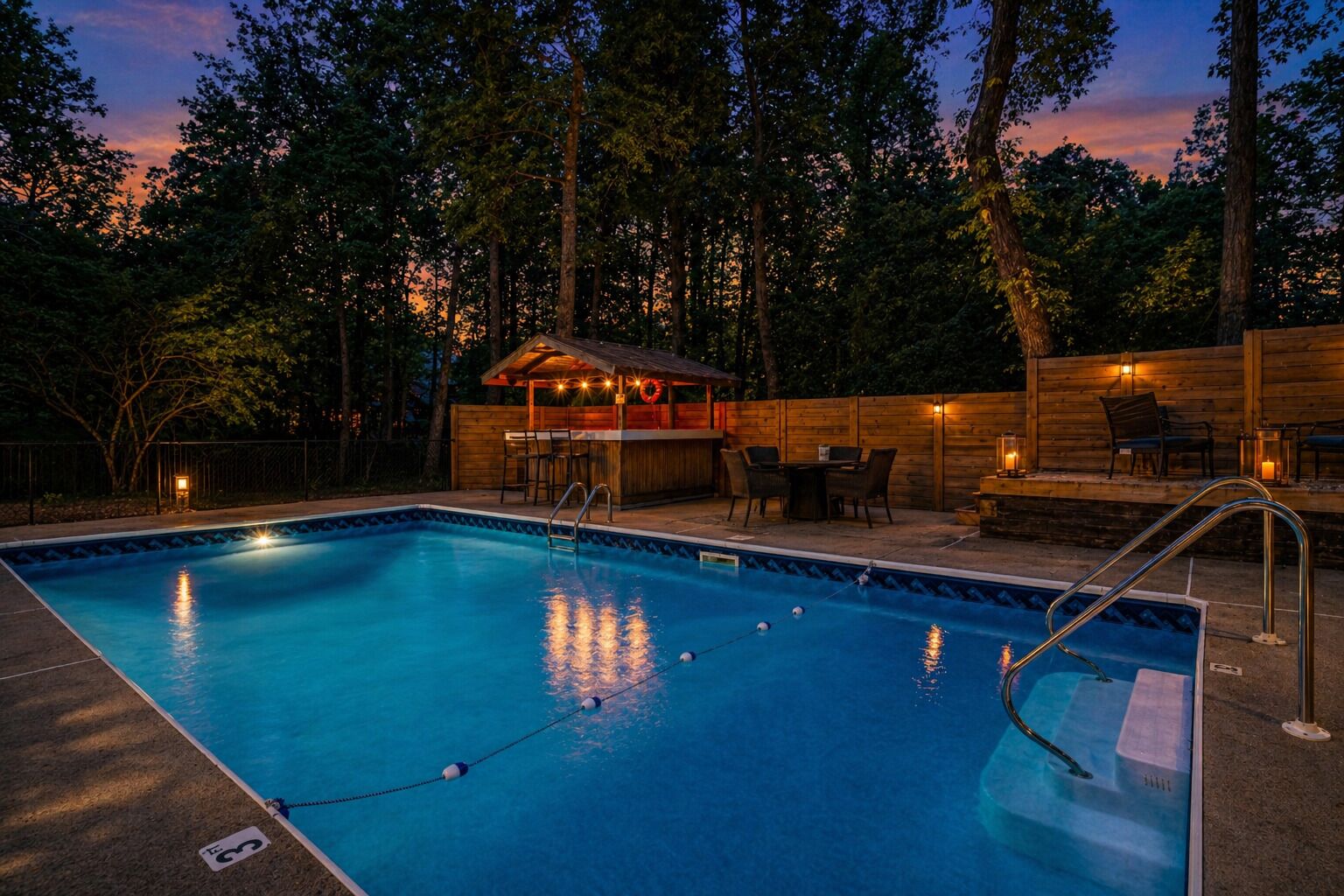 Outdoor pool, a heated pool