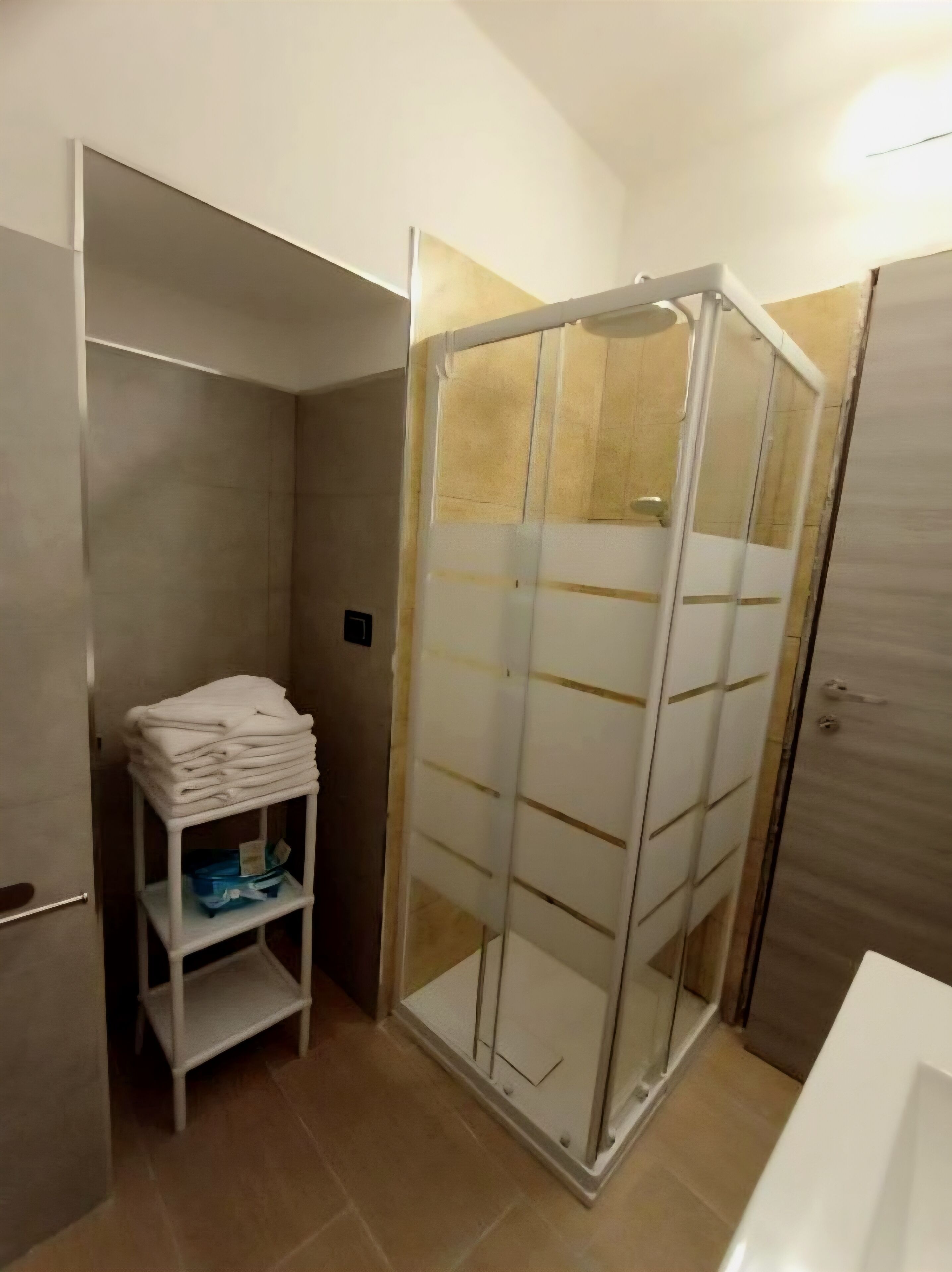 Sèche-cheveux, serviettes fournies, savon, shampoing