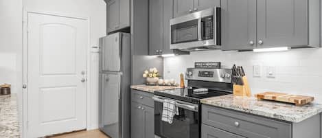 Microwave, oven, stovetop, dishwasher