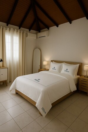 4 عدّة غرف نوم ومكواة/لوح كي وواي فاي وملاءات أسرّة